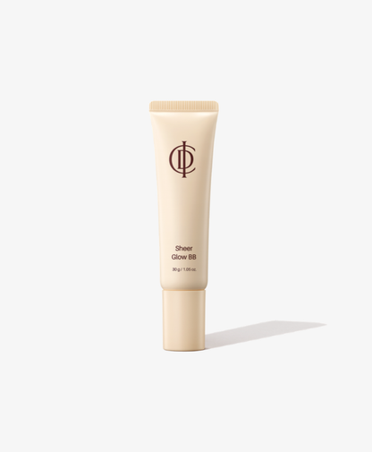 ICD Sheer Glow BB cream tube on a white background